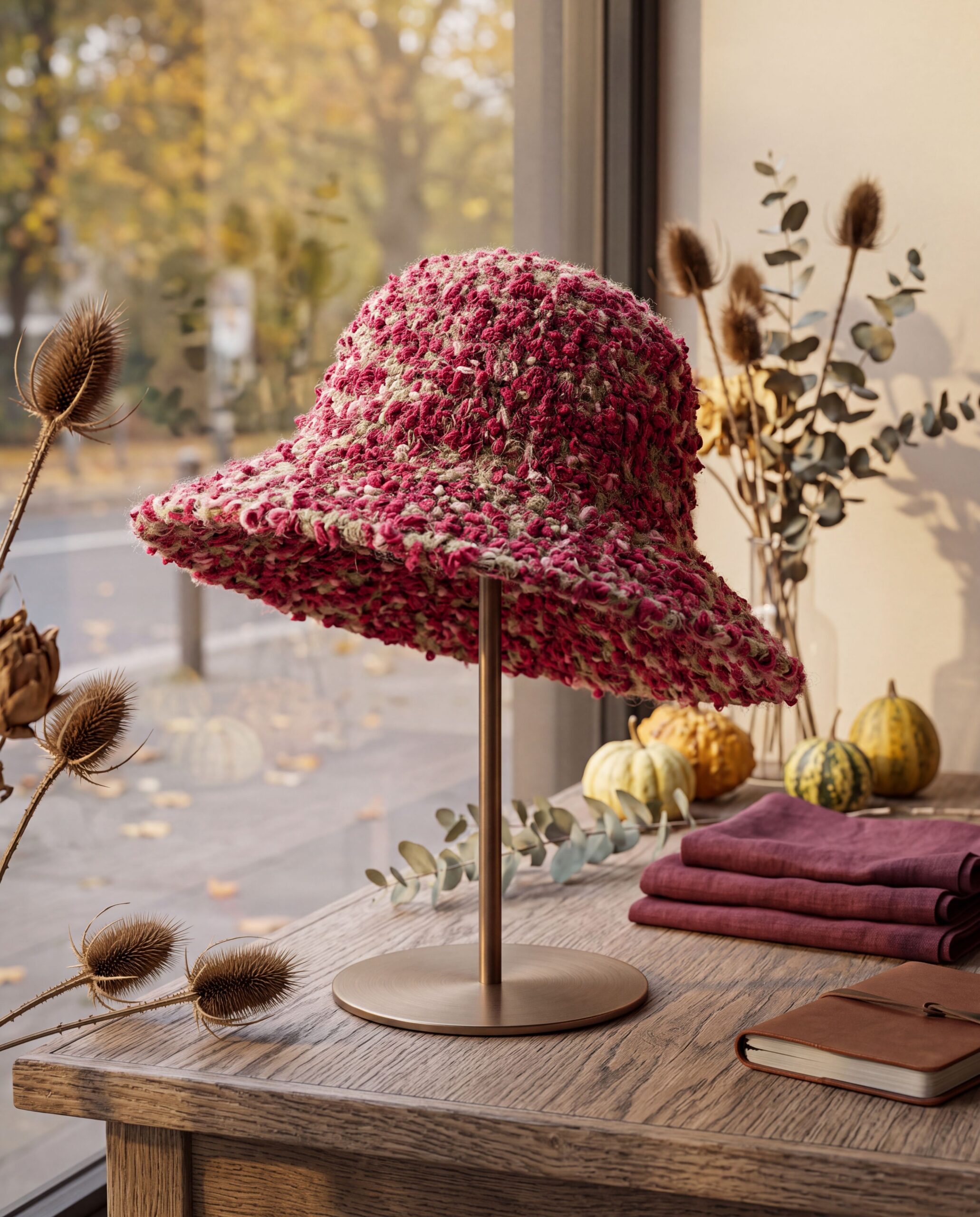 Lamur fancy bouclé yarn — knitted accessory